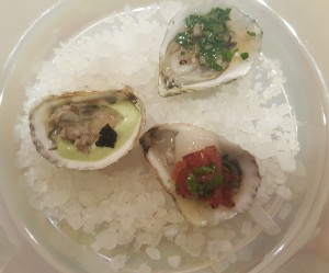 Oysters three ways                        